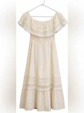 Altar’d State Off-Shoulder Lace-Trim Dress